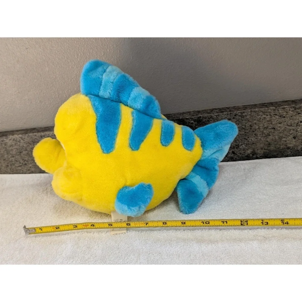 VINTAGE rare PLUSH ORIGINAL LITTLE MERMAID 1991 TYCO FLOUNDER FISH  DISNEY